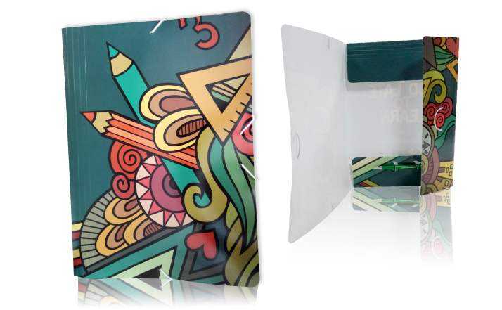 Carpeta gomas serigrafia colores