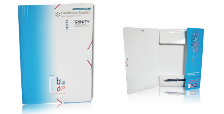 Carpeta gomas serigrafia varios colores