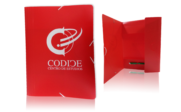 Carpeta gomas serigrafia roja