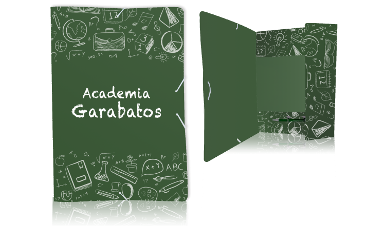 Carpeta gomas serigrafia verde